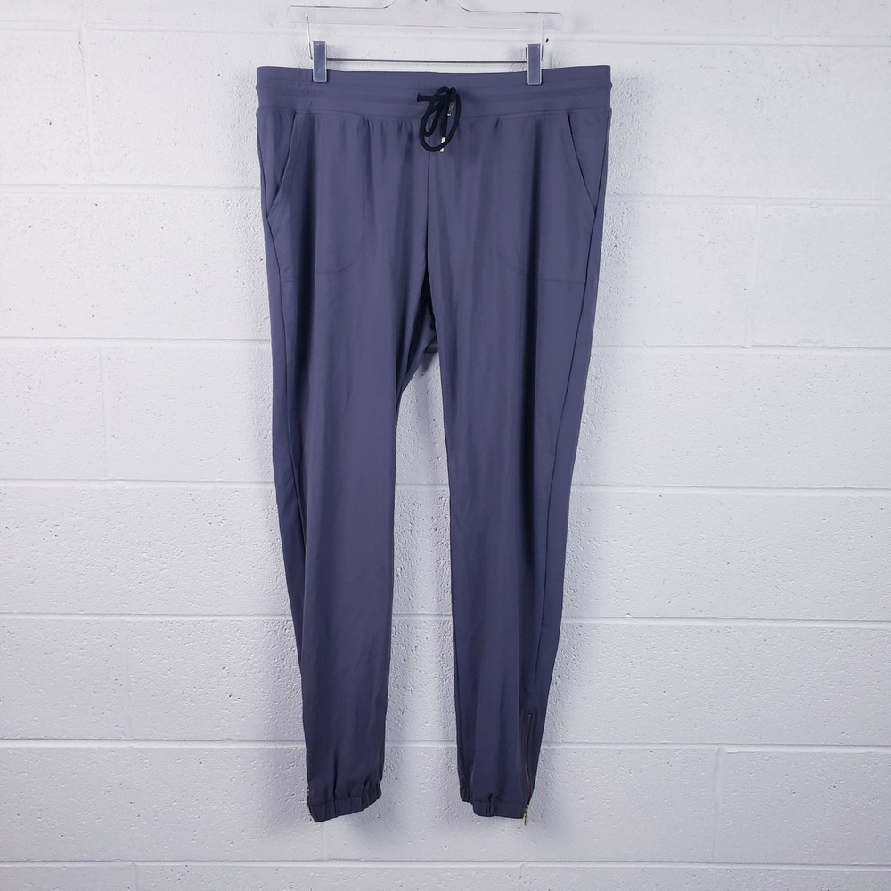 Zyia Active Peak Zipper Jogger Gray Ankle-Zip Activewear Pant Womens Size XXL